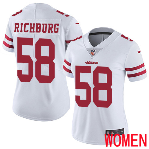 San Francisco 49ers Limited White Women Weston Richburg Road NFL Jersey #58 Vapor Untouchable->youth nfl jersey->Youth Jersey